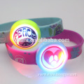 various pattern filled with mulit- colour glow in the dark silicone bracelet